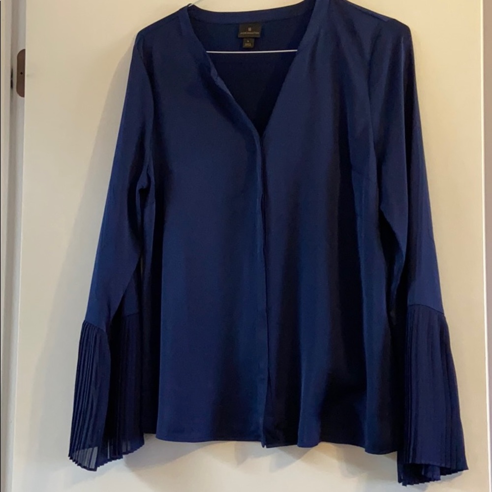Navy Worthington blouse